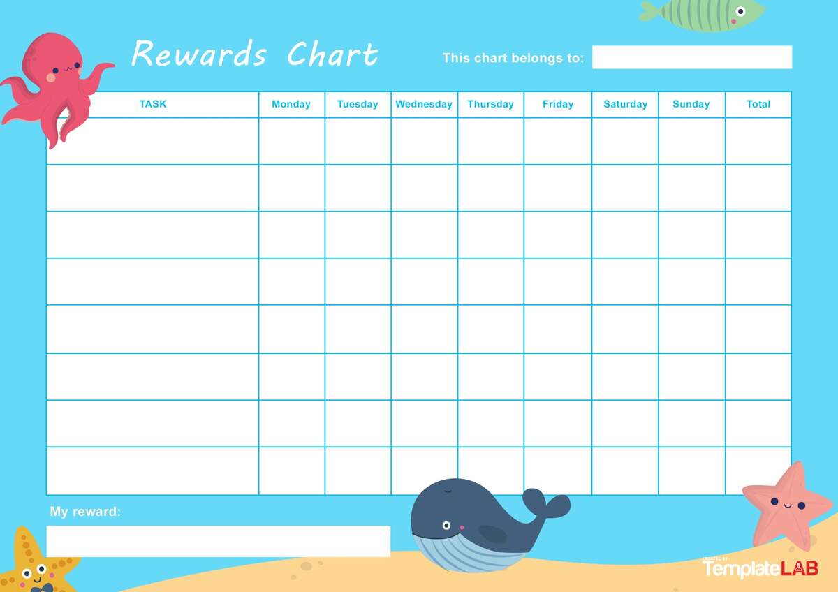 22 Printable Reward Charts For Kids PDF Excel Word Free Printable Customizable Reward Chart Poster Templates Canva