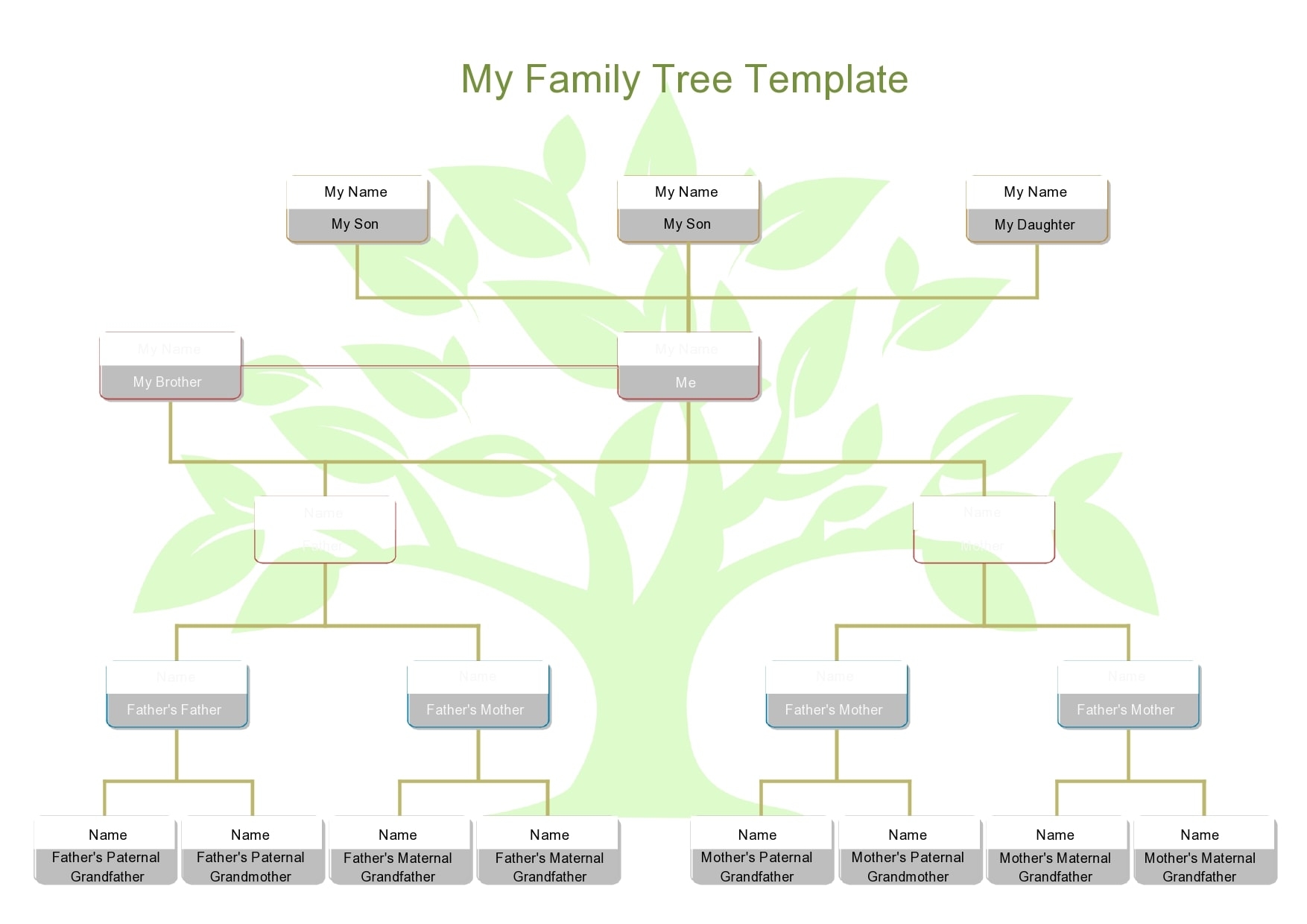41 Free Family Tree Templates Word Excel PDF PowerPoint