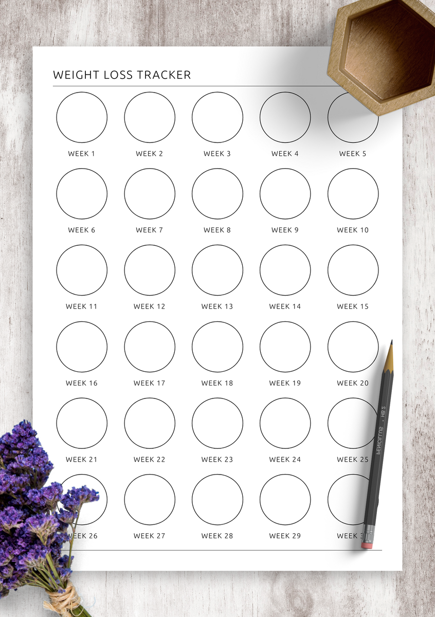 30 Week Weight Loss Tracker Long Term Goals Clear Results