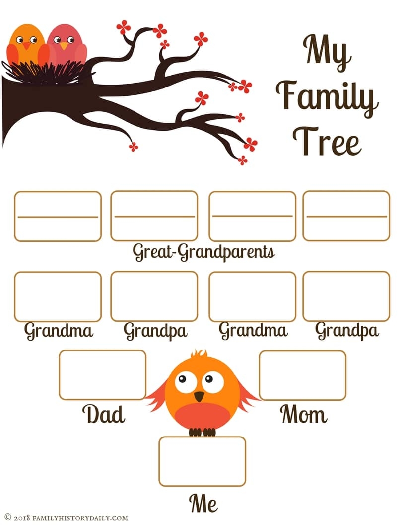 4 Free Family Tree Templates For Genealogy Craft Or School Projects 4 Free Family Tree Templates For Genealogy Craft Or School Projects