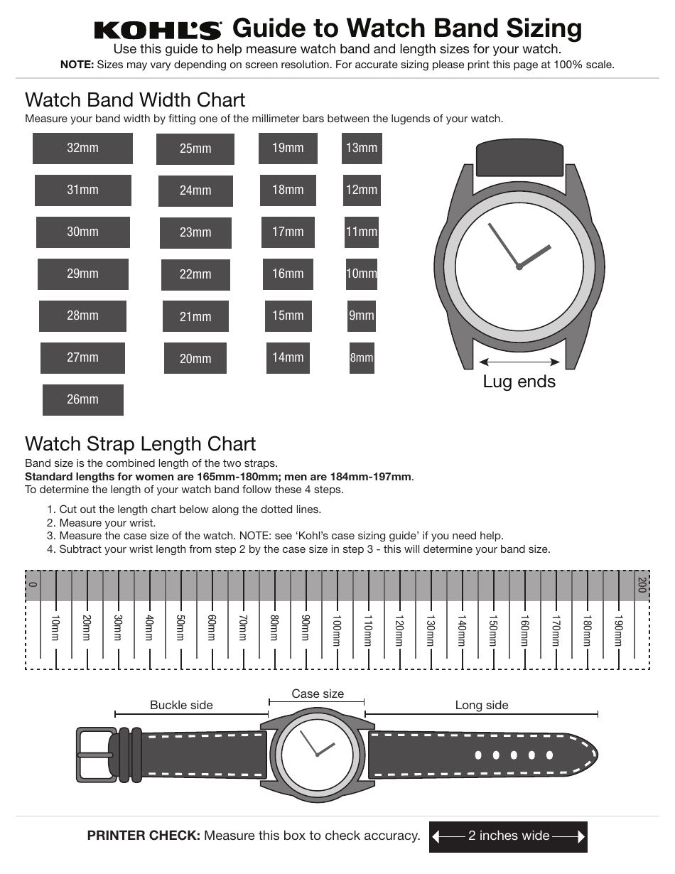 40mm Wrist Size Watch Diameter Chart 40mm Wrist Watch Size Guide Sizing Guide Apple Watch Sizing