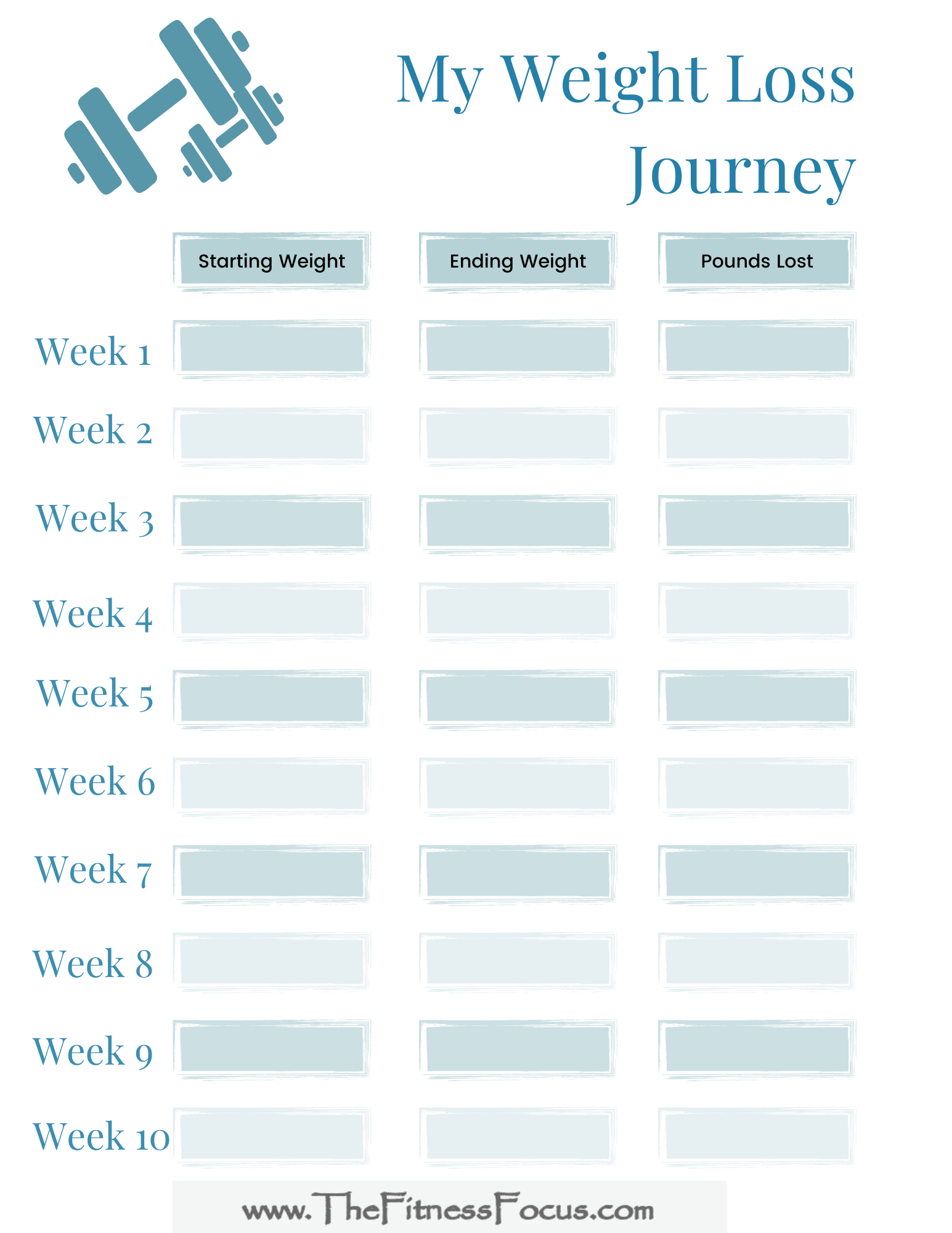 Free Weight Loss Chart Printable Freebie Finding Mom