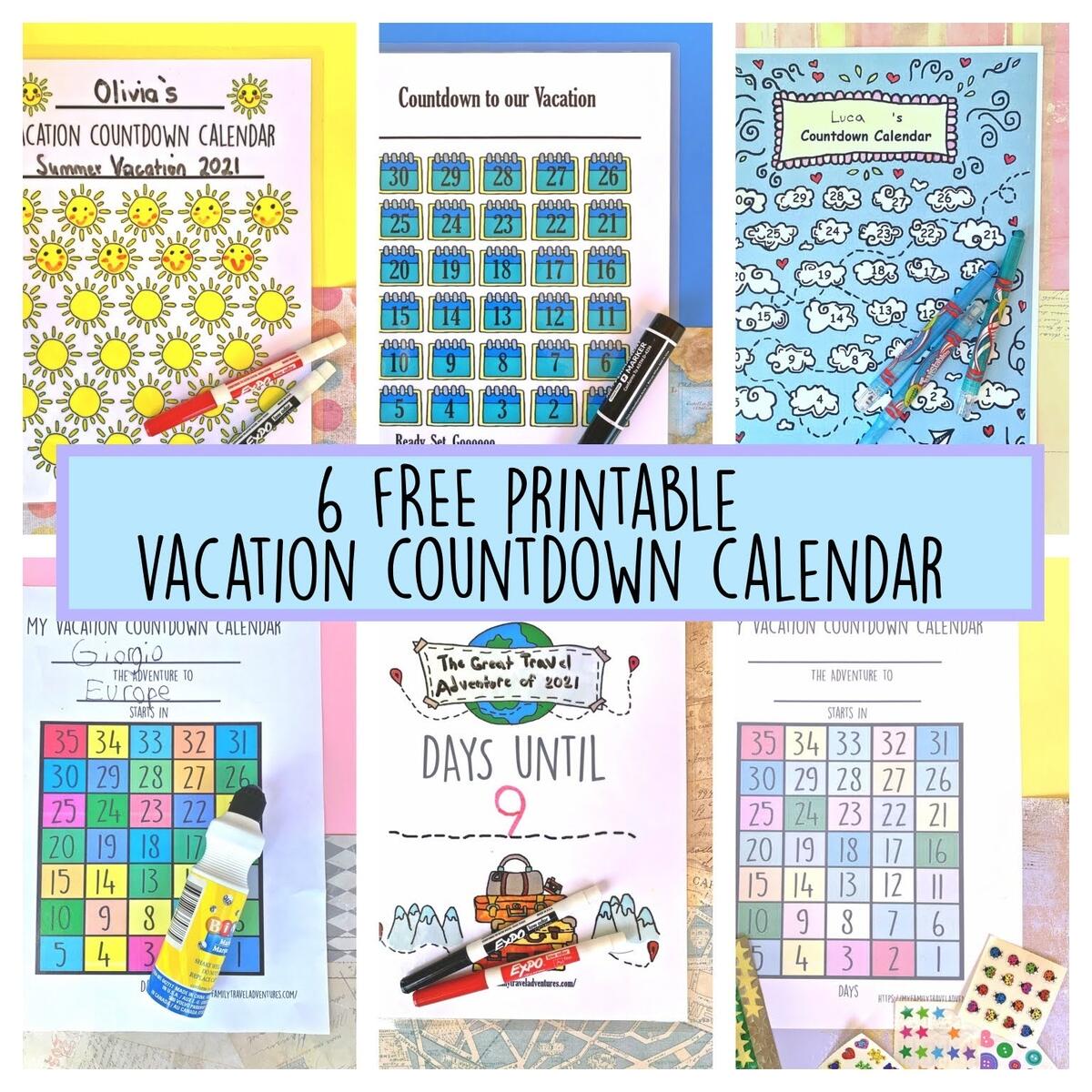 FREE Blank Countdown Calendar Printable