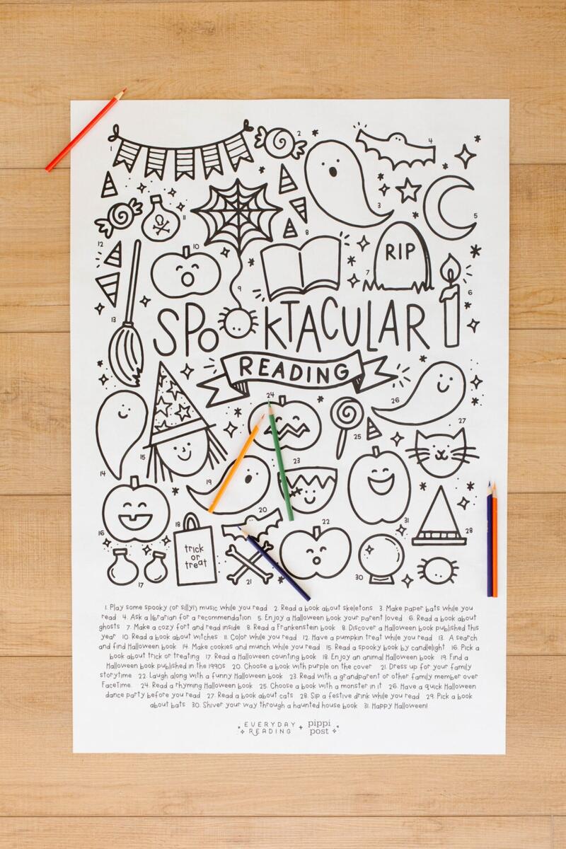 The Free Halloween Scene Calendar Everyday Reading