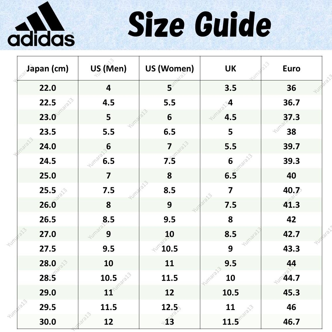 Adidas Samba Adidas Printable Shoe Size Chart Adidas Size Conversion Chart New Arrivals