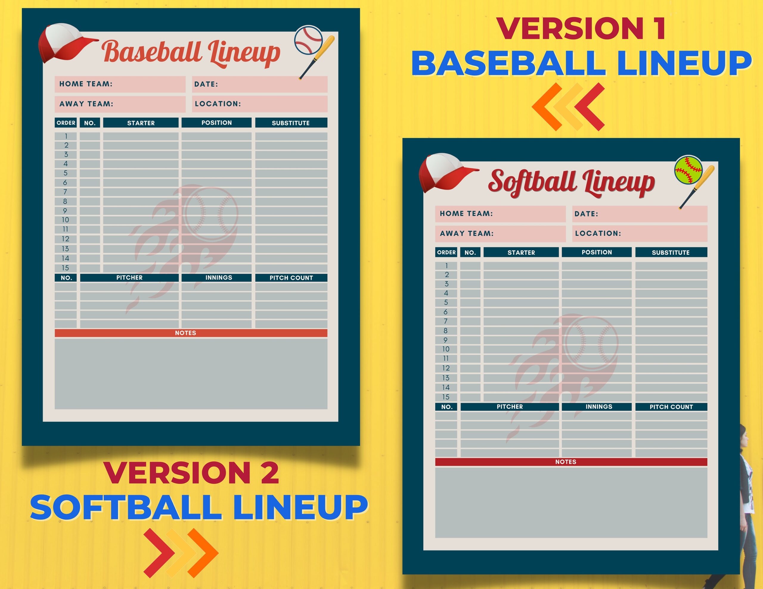 Free Baseball Depth Chart Templates For Google Sheets And Microsoft Excel Slidesdocs