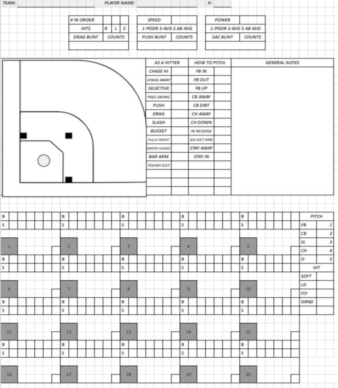 Pocket Spray Chart Full Page