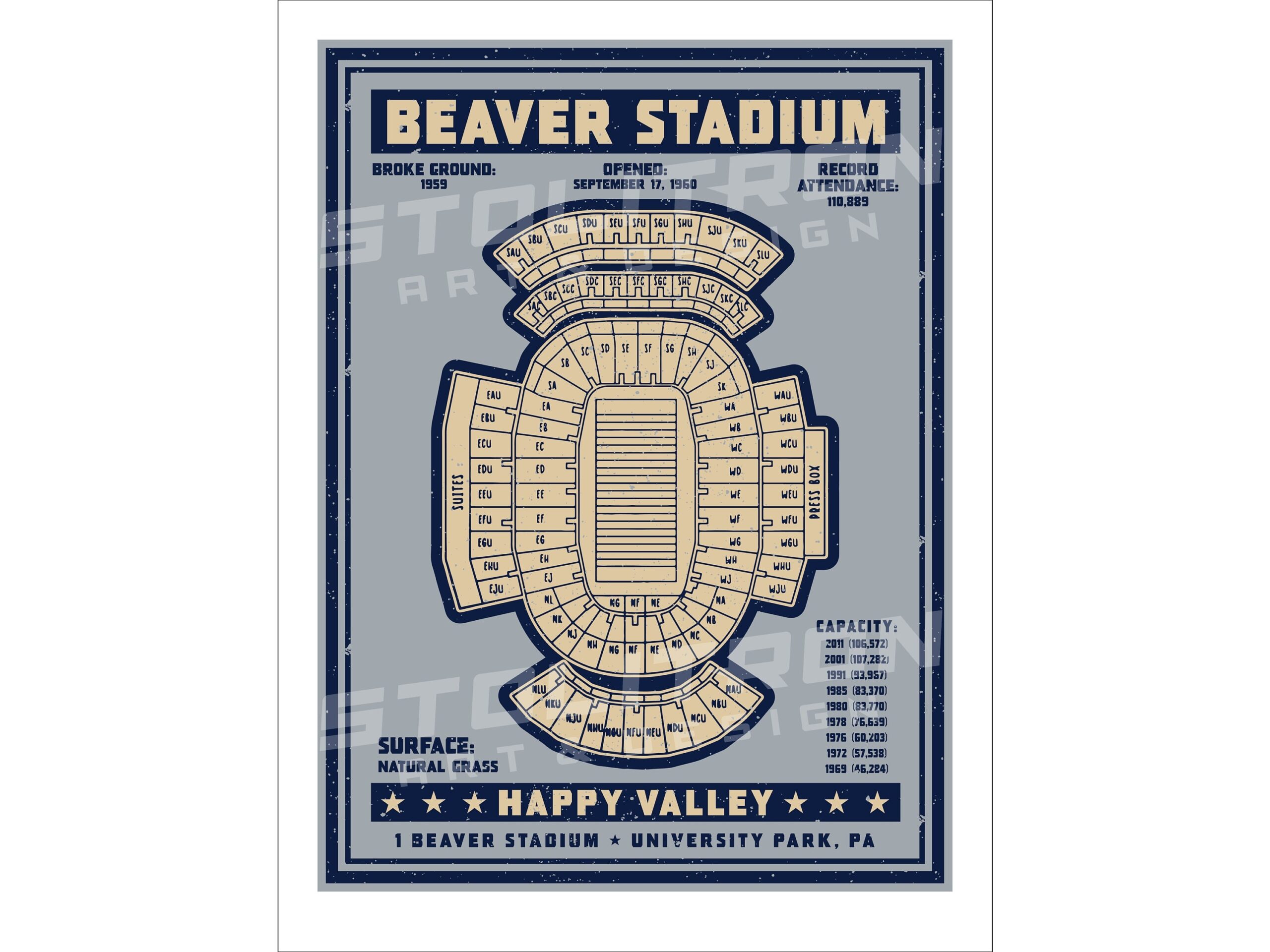 The First Look At The 2025 Beaver Stadium Temporary Seating Chart