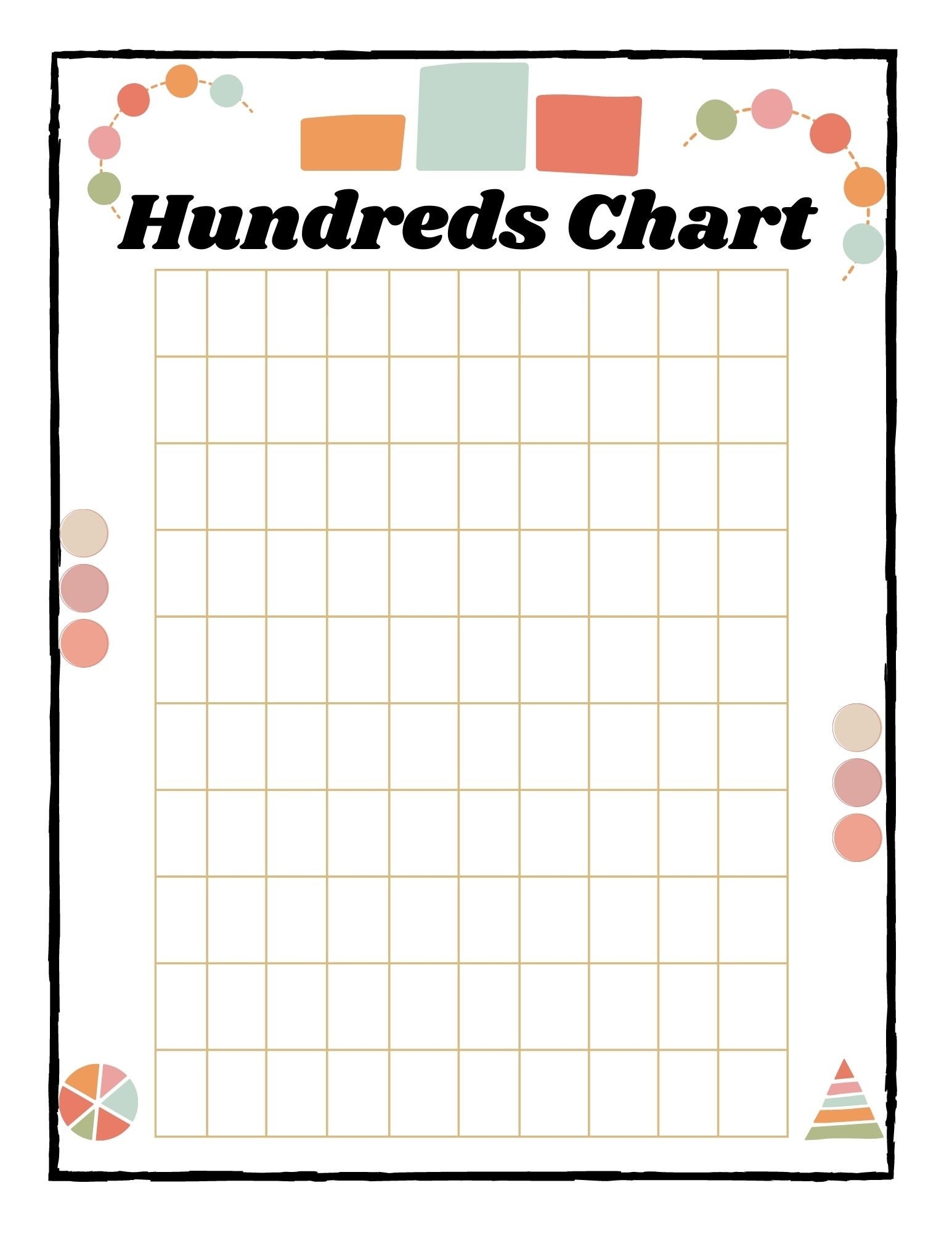 Blank Hundreds Chart Math Digital Printable Etsy Finland Blank Hundreds Chart Math Digital Printable Etsy Finland