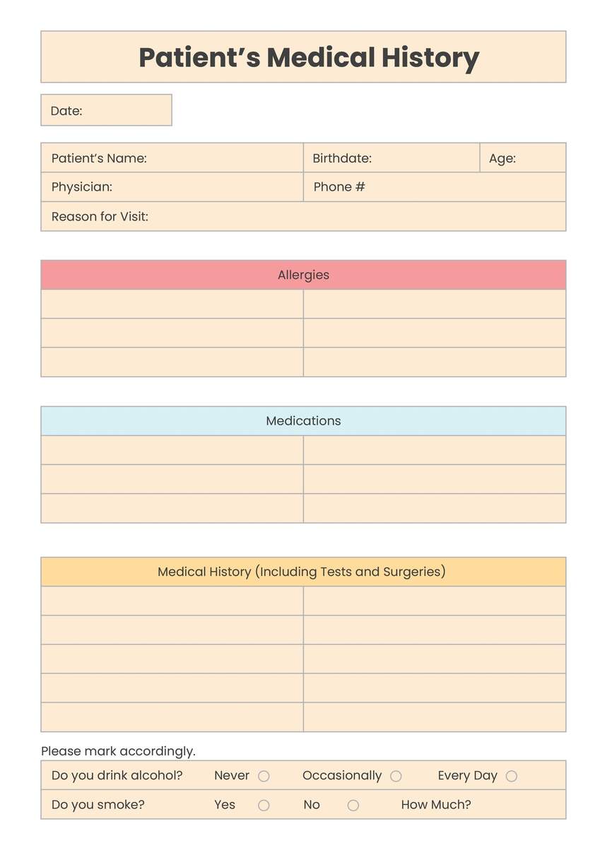 Blank Patient Chart In Illustrator PDF Download Template Blank Patient Chart In Illustrator PDF Download Template