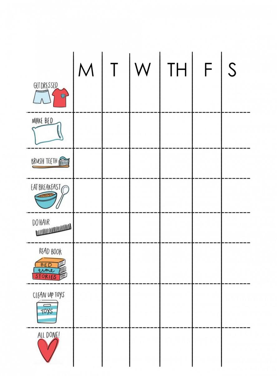 Chores Our System A Chore Chart Printable Kailee Wright