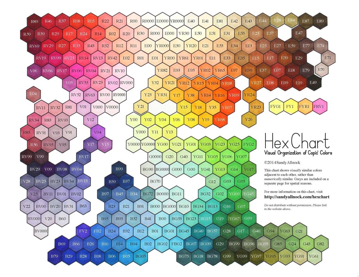 Color Wheel Copic Sketch Colors Hex Color Copic Marker Color Wheel Hex Copic Colour Wheel Copic