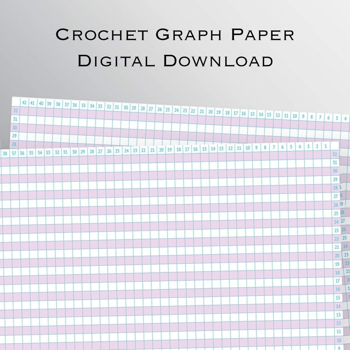 Crochet And Knitting Numbered Graph Paper Crochet Graph Paper For Patterns Two Colored Graph Paper Craft Supplies Cross Stitch Etsy