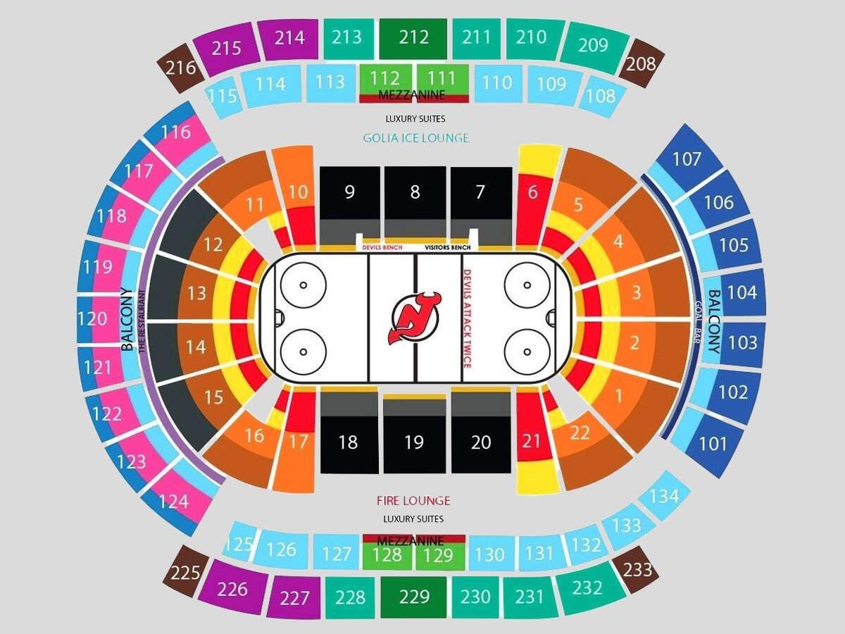 Devils Seating Chart At Prudential Center