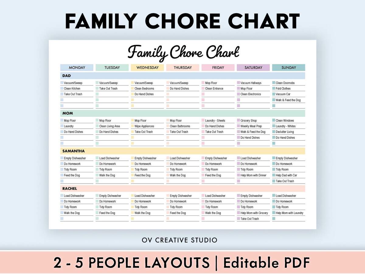 Editable Family Chore Chart Printable Weekly Chore List Kids Adults Chore Chart Cleaning Schedule Cleaning Planner Checklist PDF Etsy Israel Editable Family Chore Chart Printable Weekly Chore List Kids Adults Chore Chart Cleaning Schedule Cleaning Planner Checklist PDF Etsy Israel