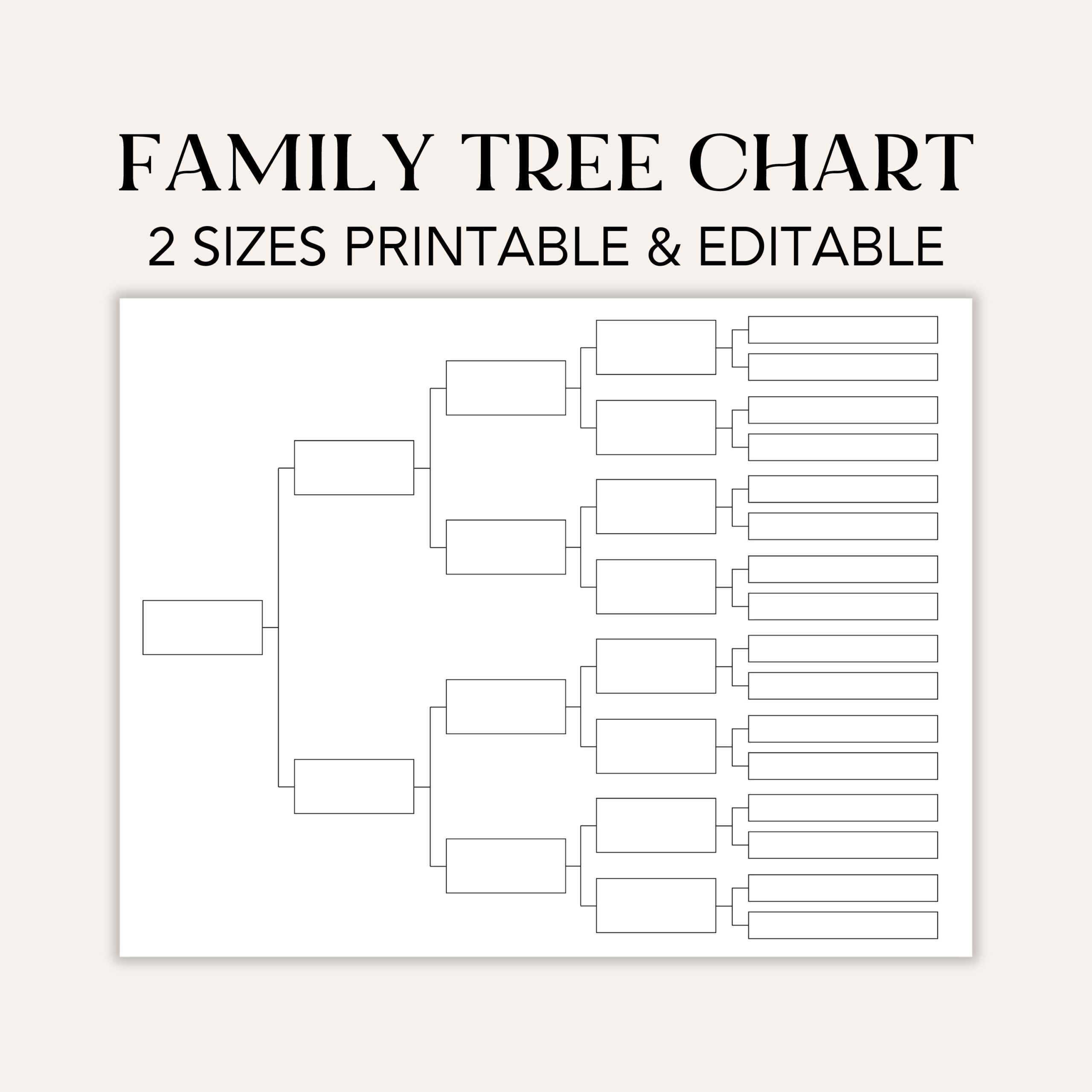 Editable Family Tree Chart 5 6 Generation Genealogy Template PDF Etsy Editable Family Tree Chart 5 6 Generation Genealogy Template PDF Etsy