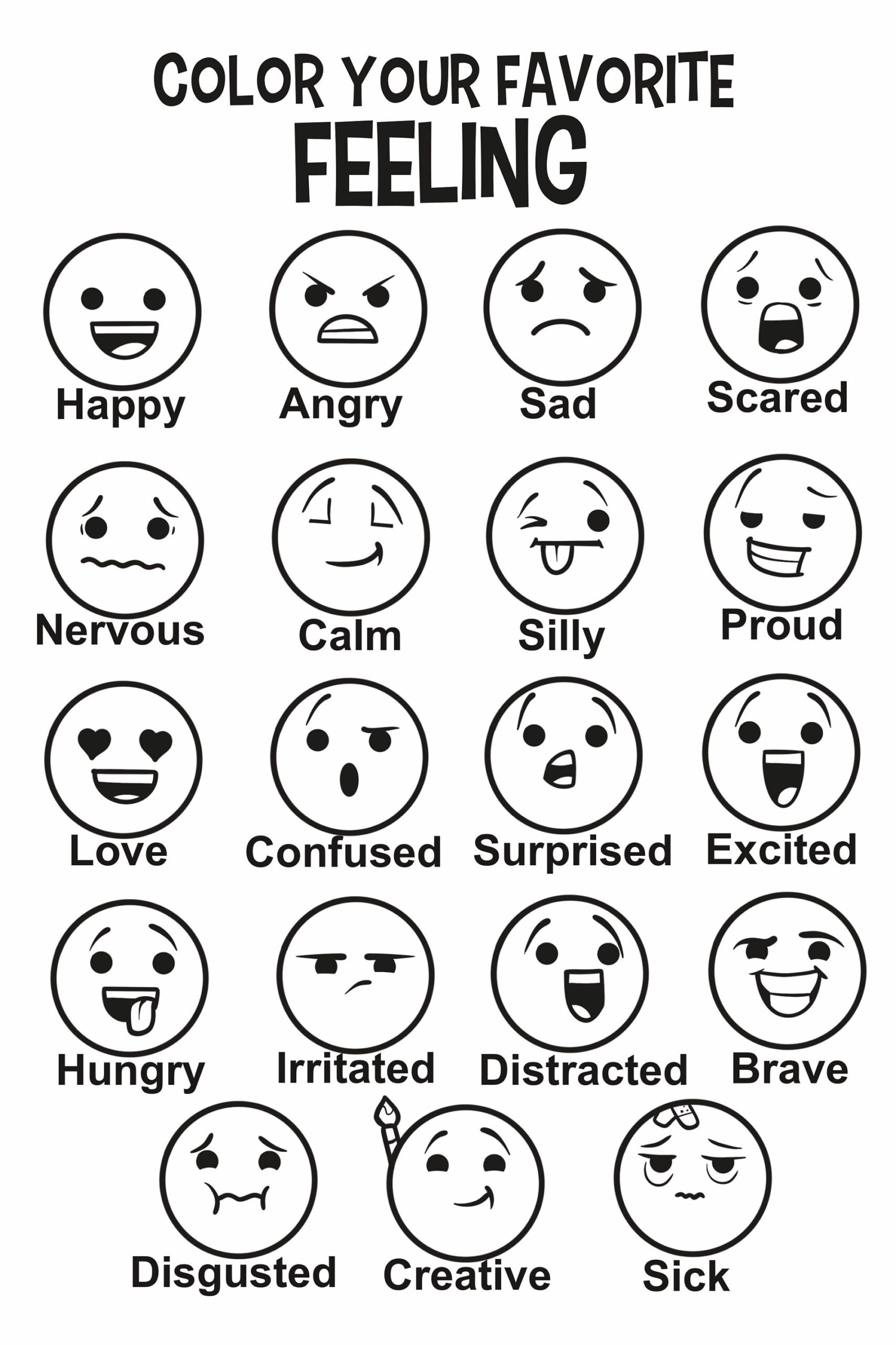 Feelings Chart Children S Mental Health Printable Counseling Activities Etsy Norway Feelings Chart Children S Mental Health Printable Counseling Activities Etsy Norway