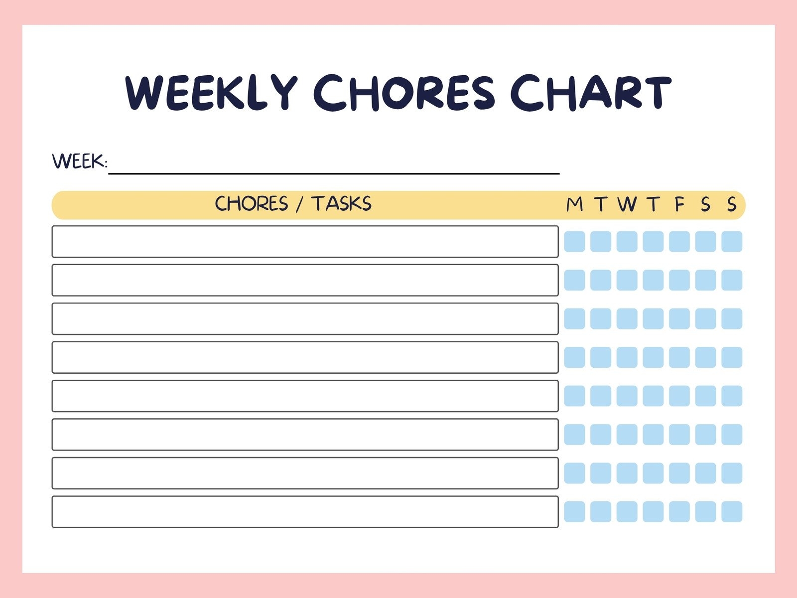 Free And Customizable Chore Templates Free Customizable Chore Chart Templates To Print Canva