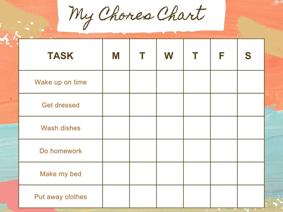 Free Customizable Chore Chart Templates To Print Canva Free Customizable Chore Chart Templates To Print Canva