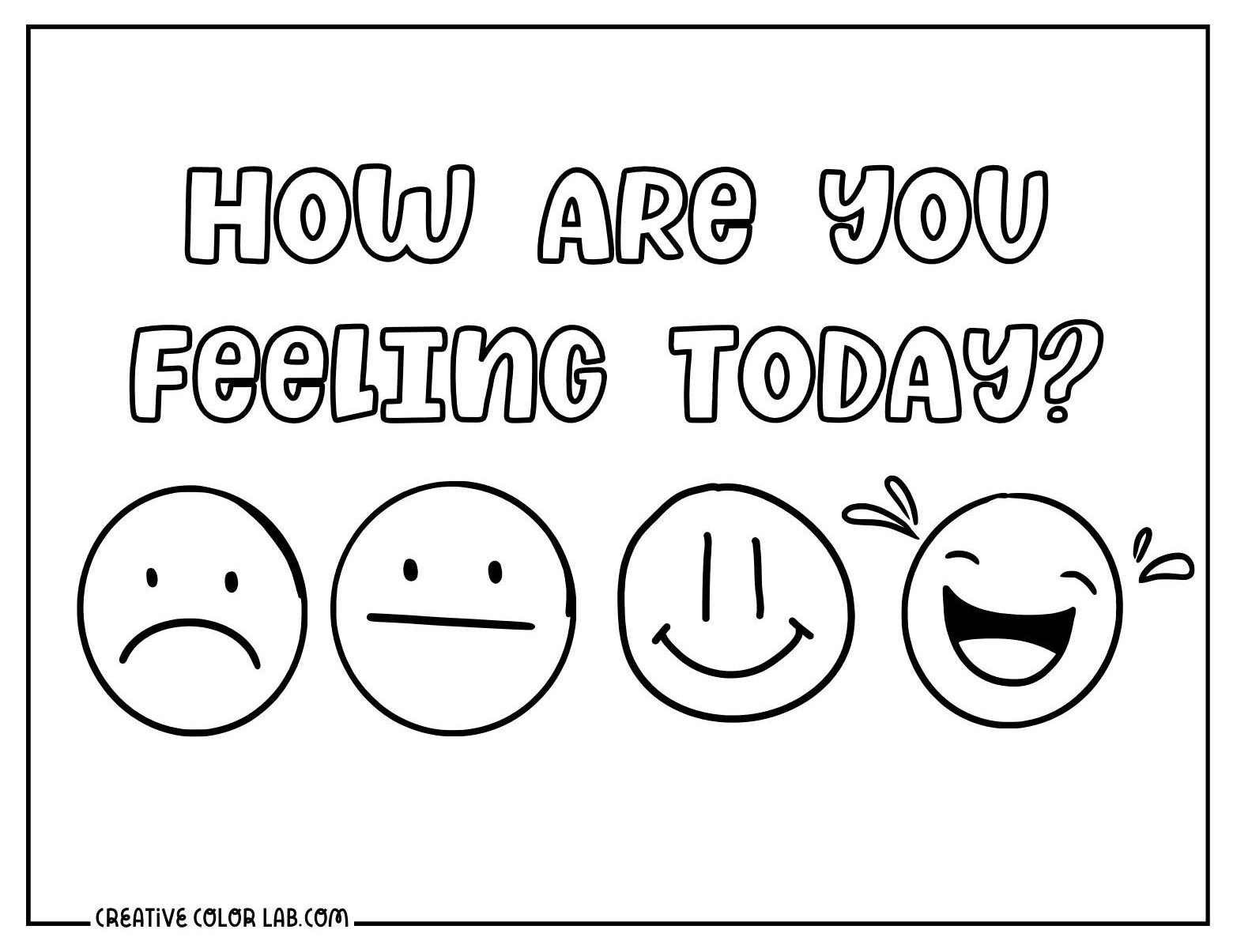 Free Feelings Coloring Pages Emotions Printables Free Feelings Coloring Pages Emotions Printables