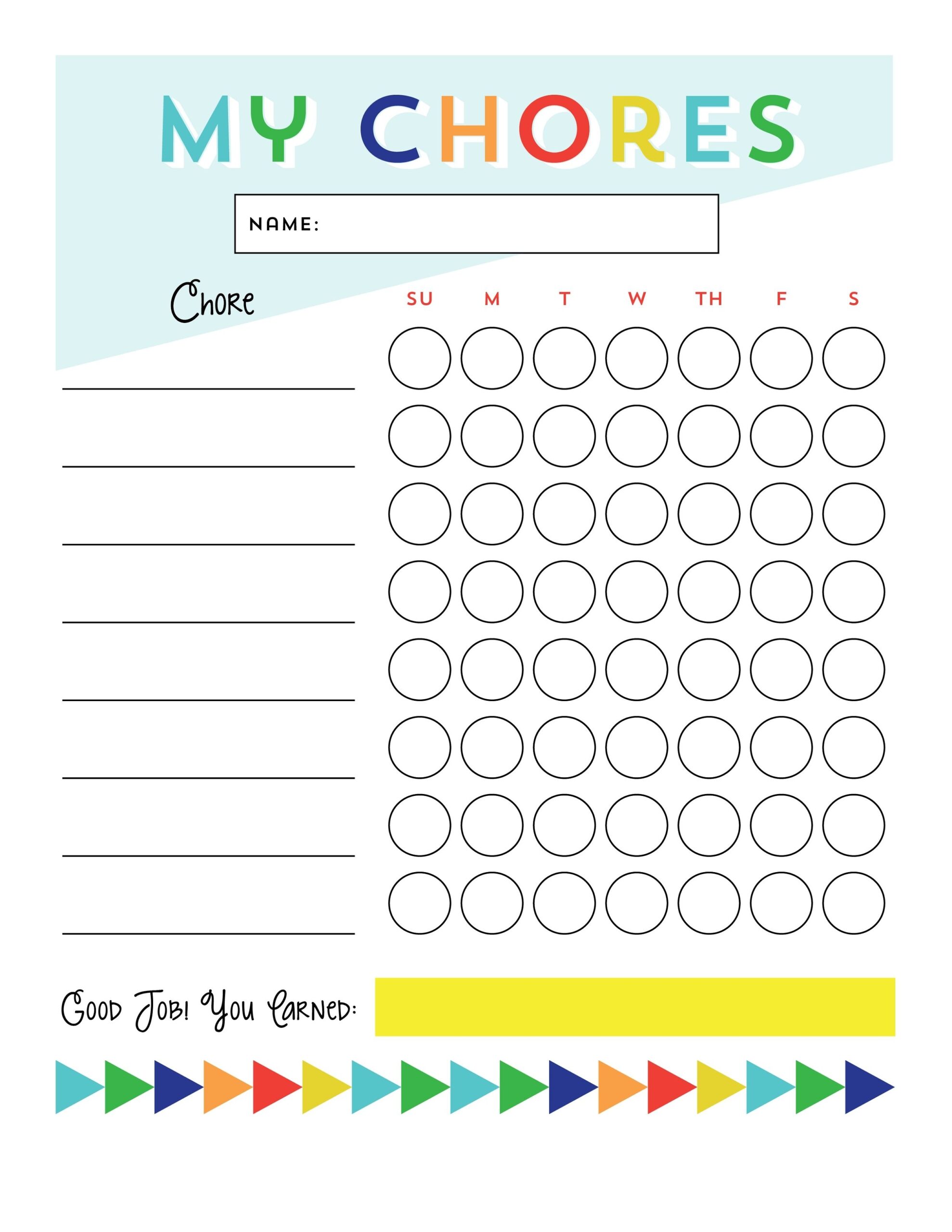 Free Customizable Chore Chart Templates To Print Canva