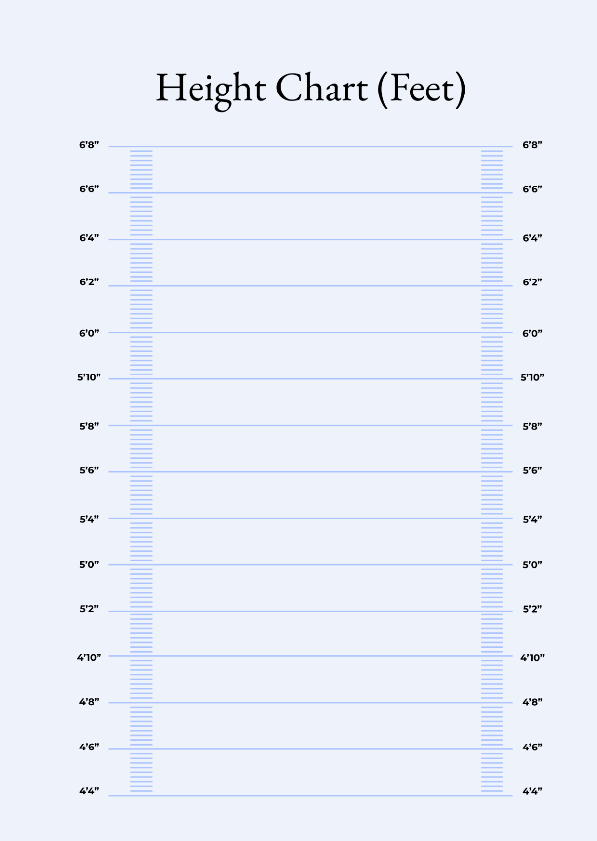 Free Height Chart Templates Editable And Printable Free Height Chart Templates Editable And Printable