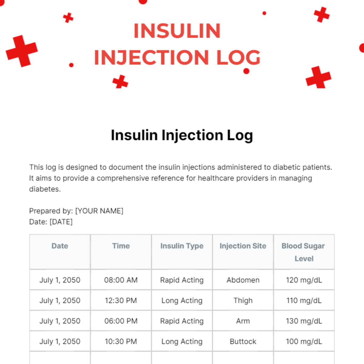 Insulin Injection Tracker Page Digital Diabetis Log Book Blood Sugar Glucose Tracker PDF Meal And Insulin Shots Log Gestational Diabetes Etsy
