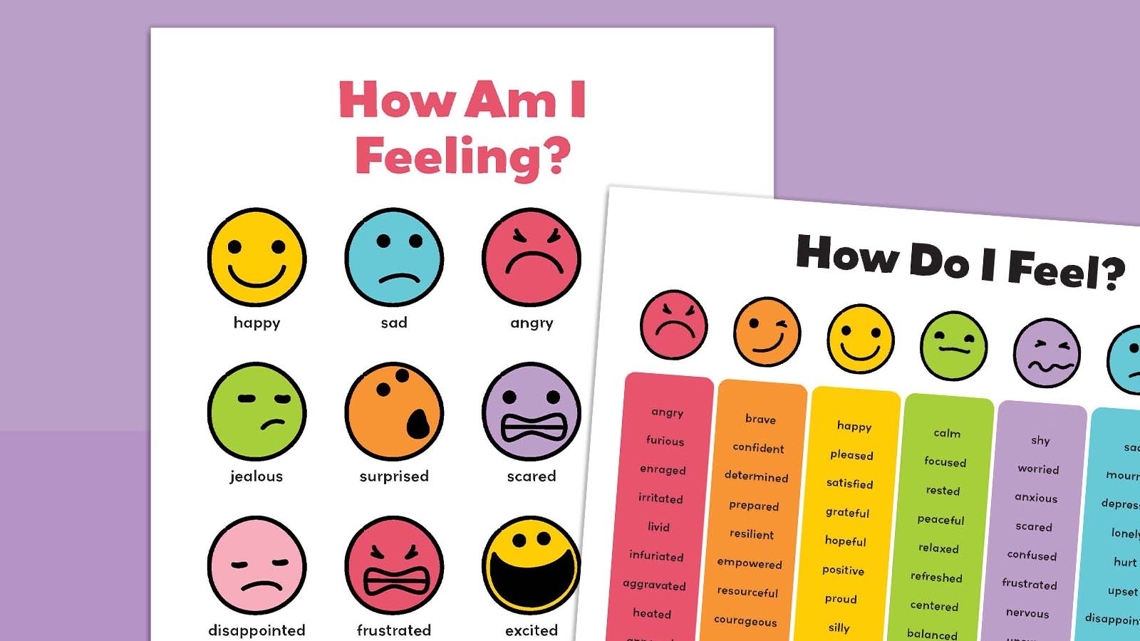 Free Printable Feelings Chart Bundle For Kids Printable Emotion Chart Poster For Kid And Montessori Preschool Feelings Art Chart Rainbow Emotion Designs Feelings Chart Kid Printable Etsy