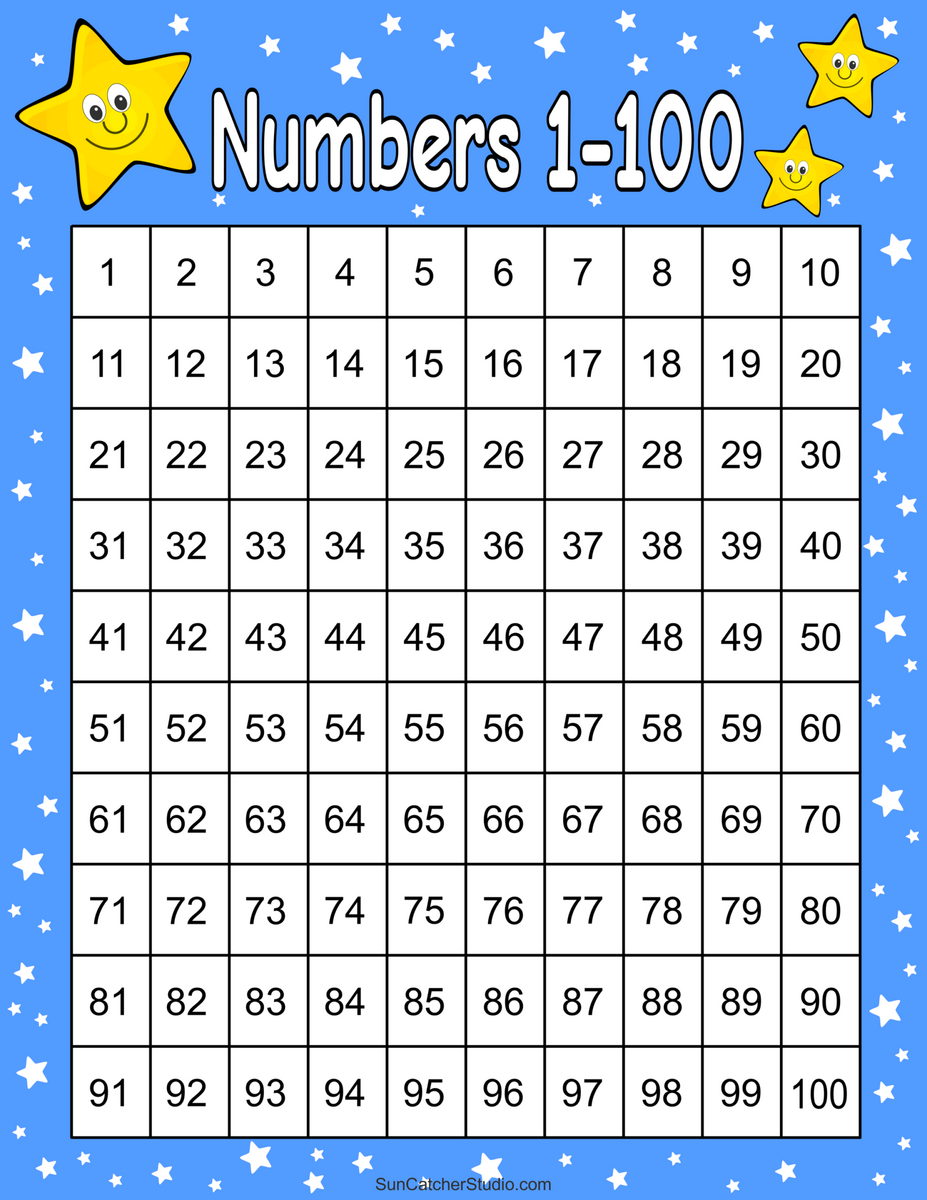 Free Math Printables 100 Number Charts