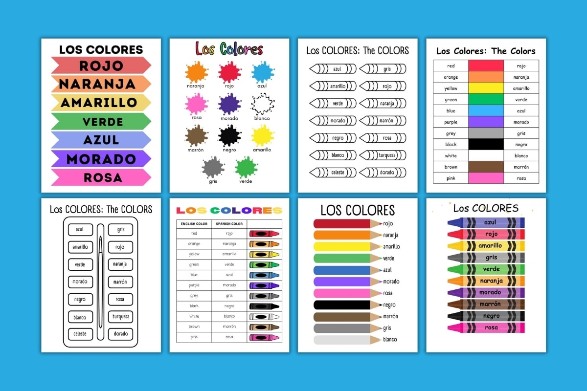 Los Colores The Colors Spanish Learning Resources