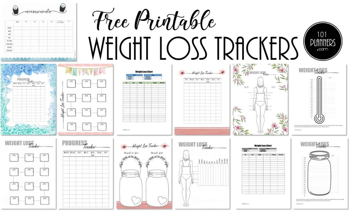 Free Weight Loss Chart Templates Editable And Printable