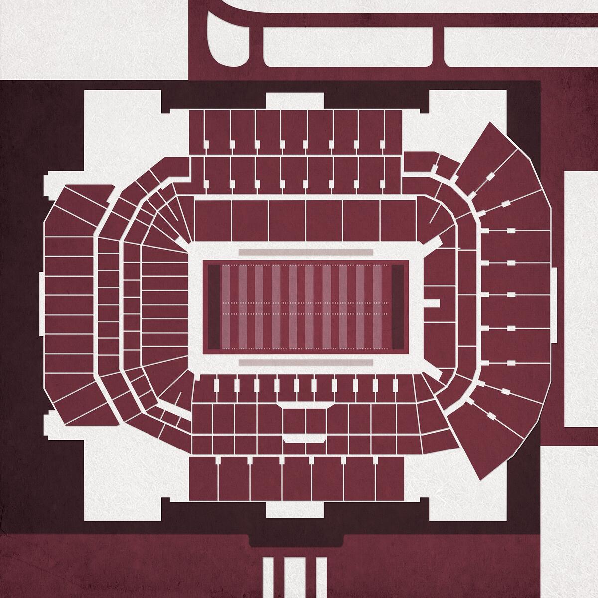 Kyle Field Map Art City Prints