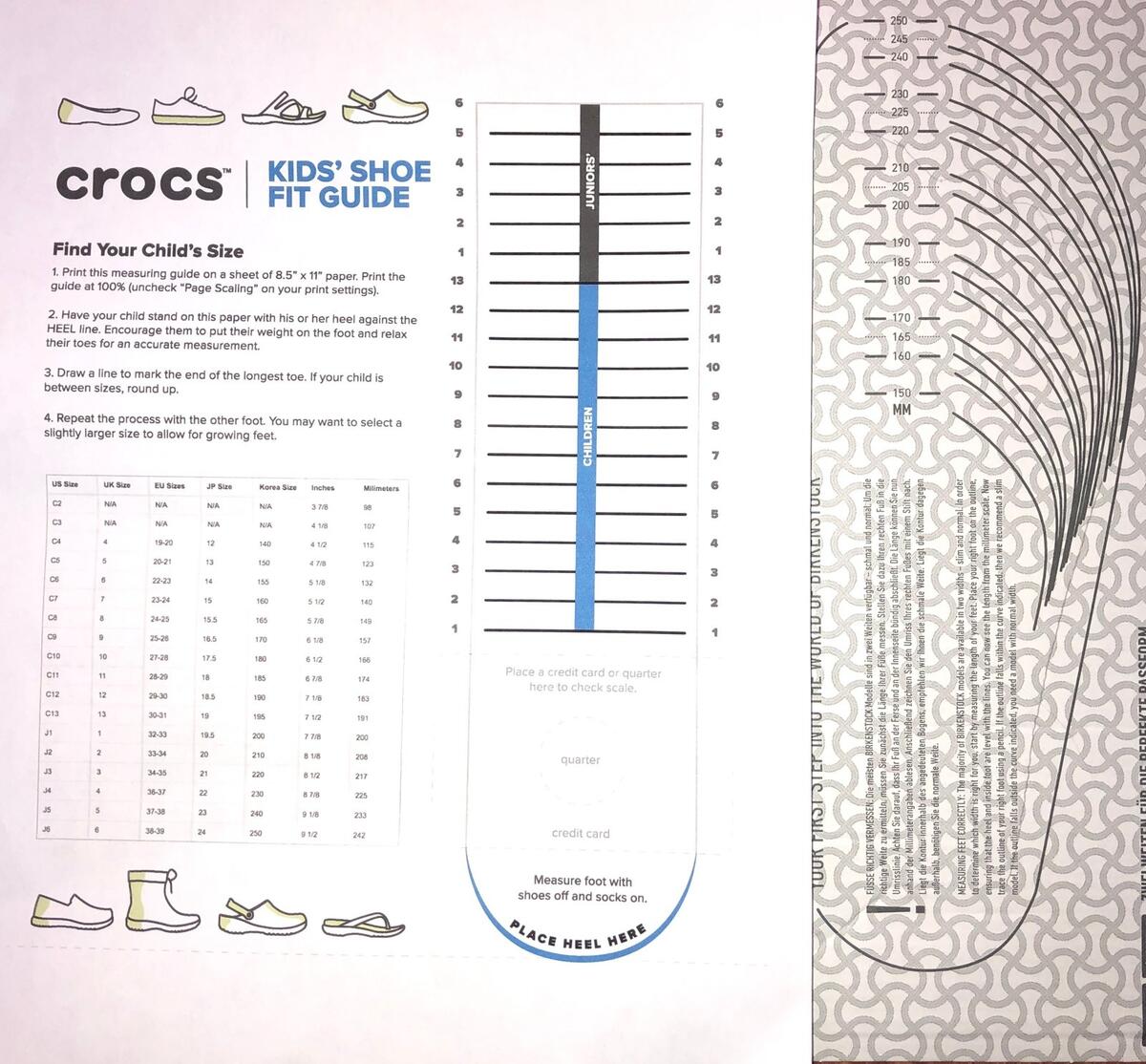 Little Kid Crocs Big Kid Size Chart Chart For Kids Crocs Toddler Shoe Size Chart Age Little Kid Crocs Big Kid Size Chart Chart For Kids Crocs Toddler Shoe Size Chart Age