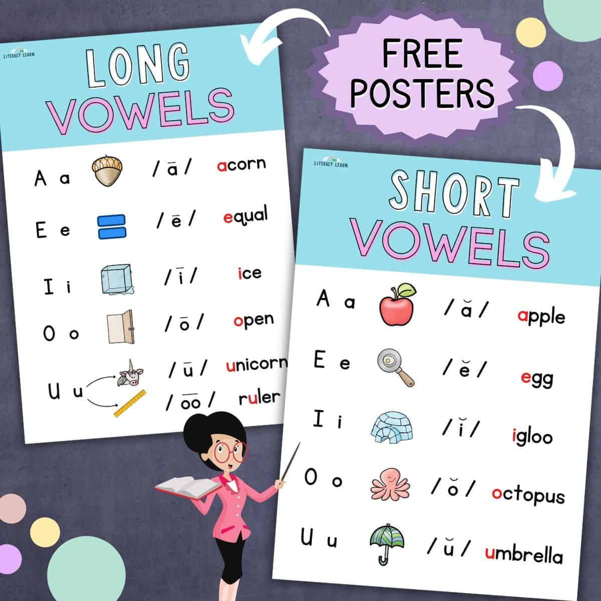 Long Short Vowel Sounds Plus 2 Free Anchor Charts Literacy Learn