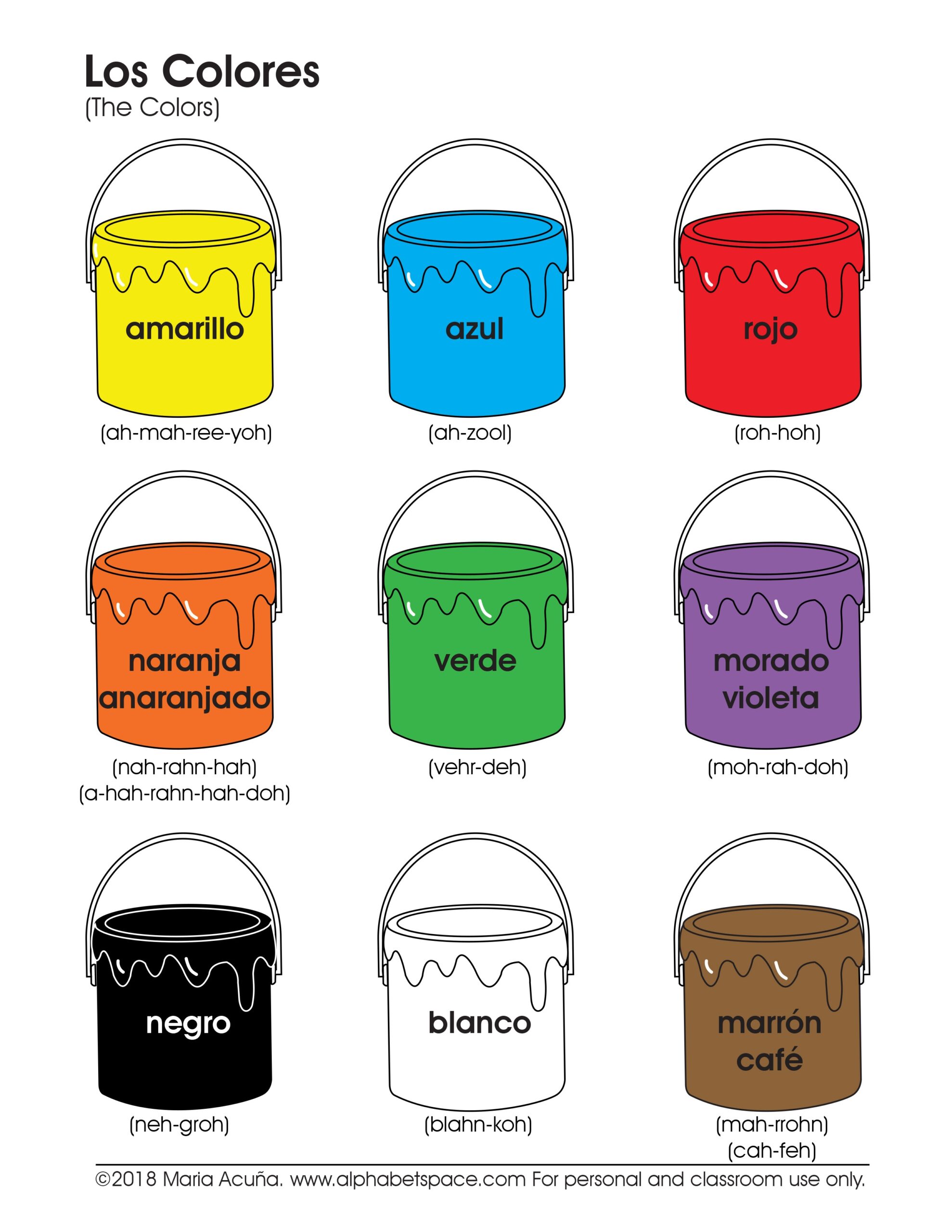 Los Colores The Colors Spanish Learning Resources
