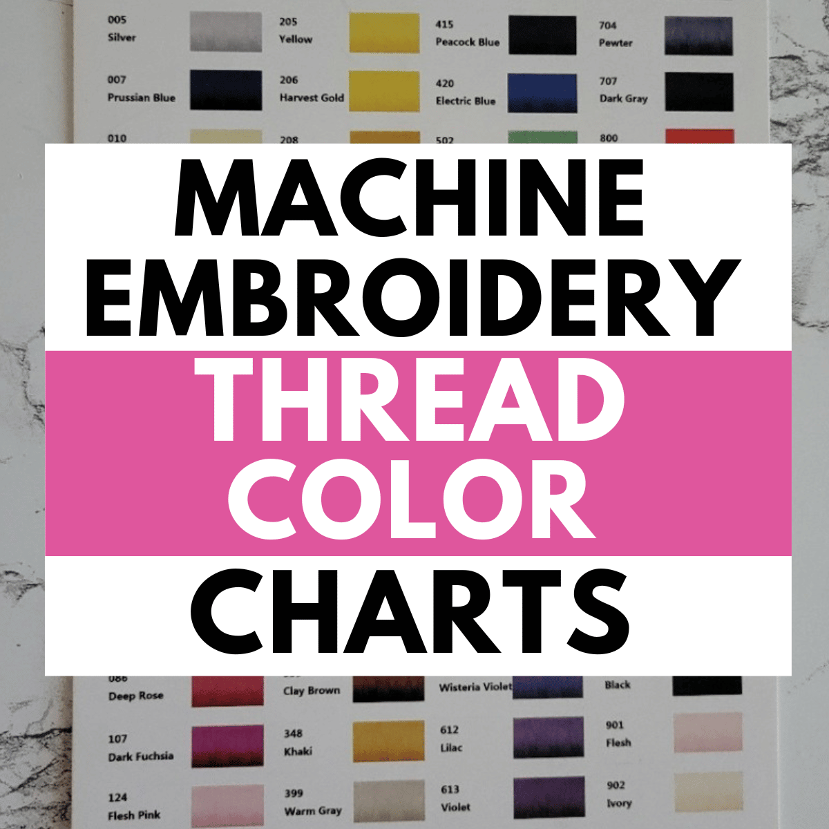 Machine Embroidery Thread Color Charts Master List Machine Embroidery Thread Color Charts Master List