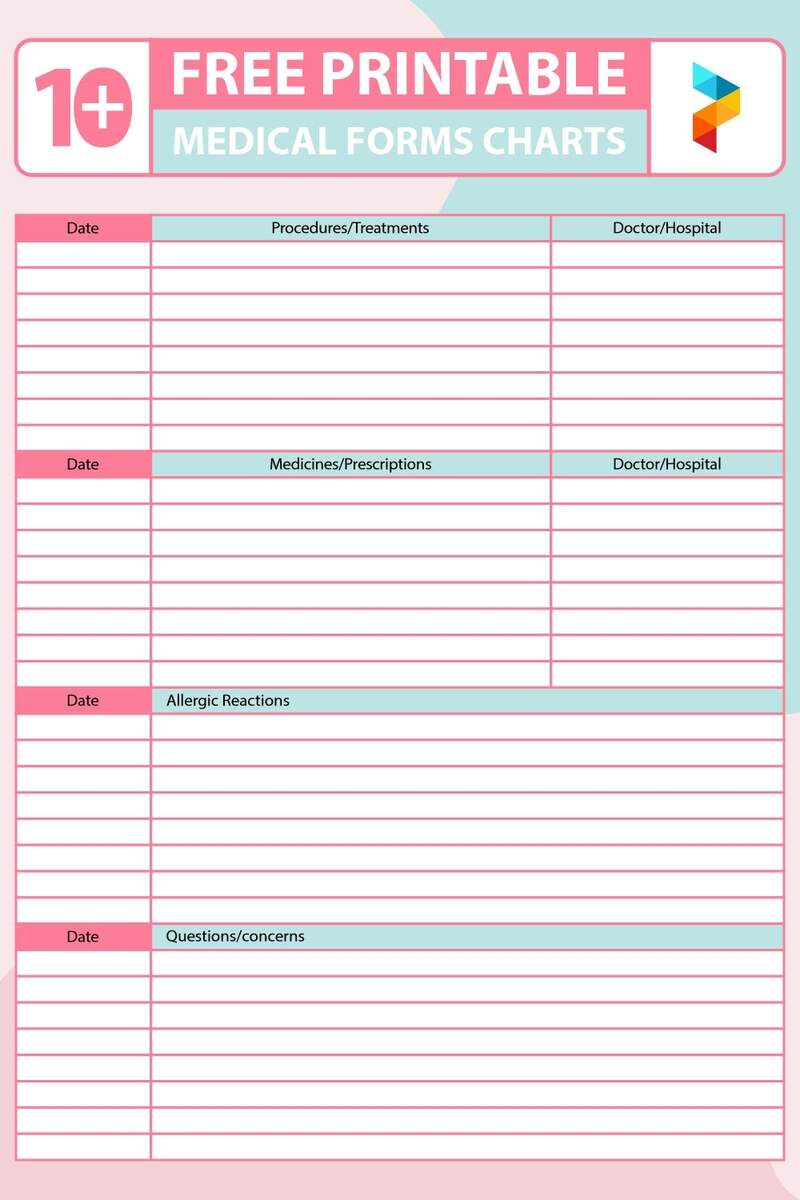 Medical Forms Charts 10 Free PDF Printables Printablee Blank Patient Chart In Illustrator PDF Download Template
