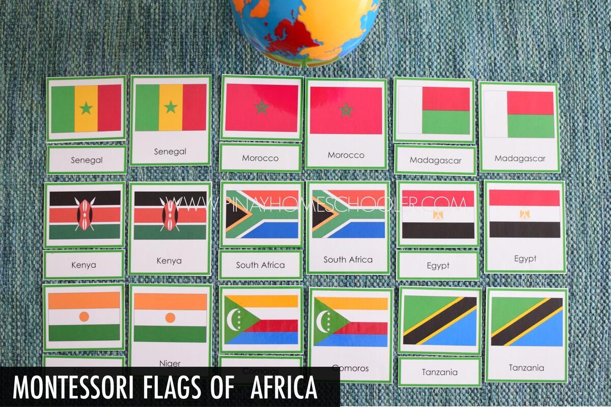 Montessori Country Flags Of Africa The Pinay Homeschooler