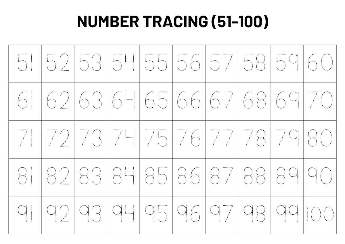 Traceable 100 Chart 11 Free PDF Printables Printablee