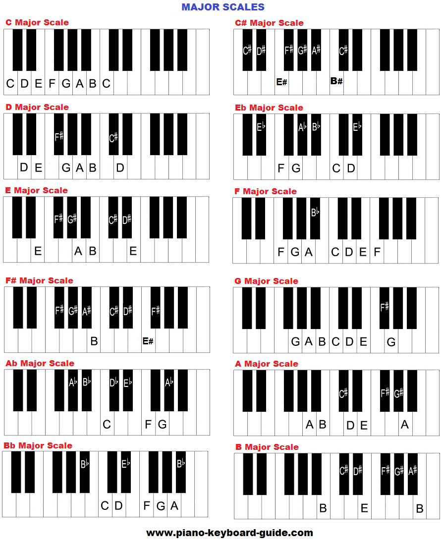 Piano Scales Chart In Illustrator PDF Download Template