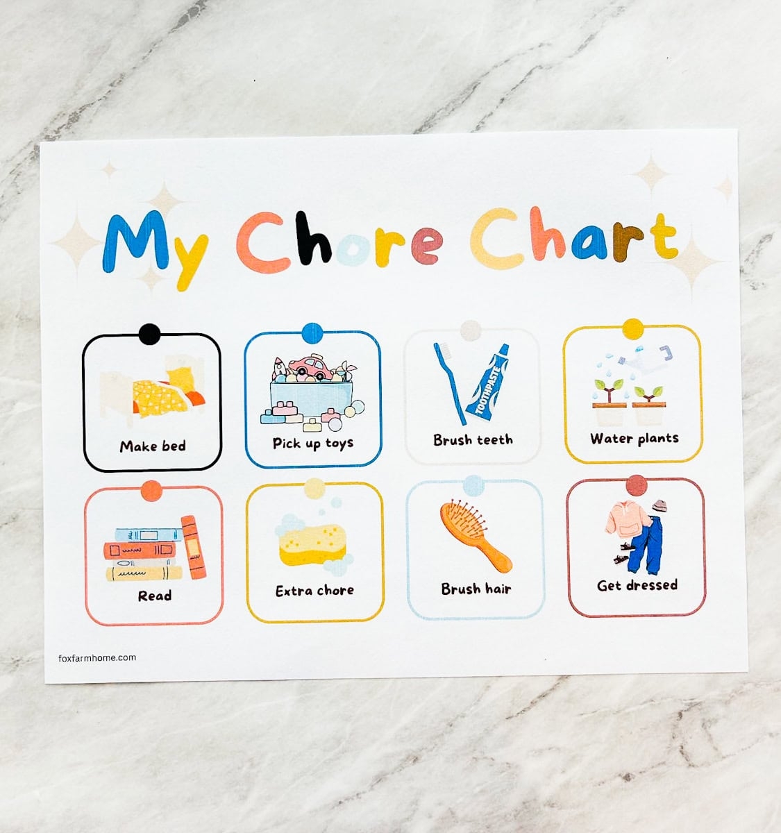 Chore Chart Printable Customizable With Pictures Me And Reegs