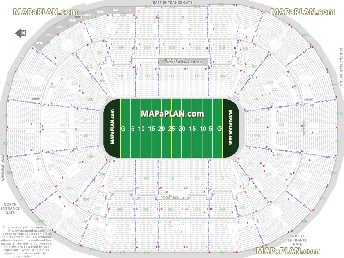 Portland Moda Center Seating Map Portland Thunder AFL Arena Football League Best Partial Obstructed View Seat Finder With Precise Detailed Aisle Seat Numbering Location Data Tool For Sections 101 103 106 107 110 114 116 119 121 203 Etc