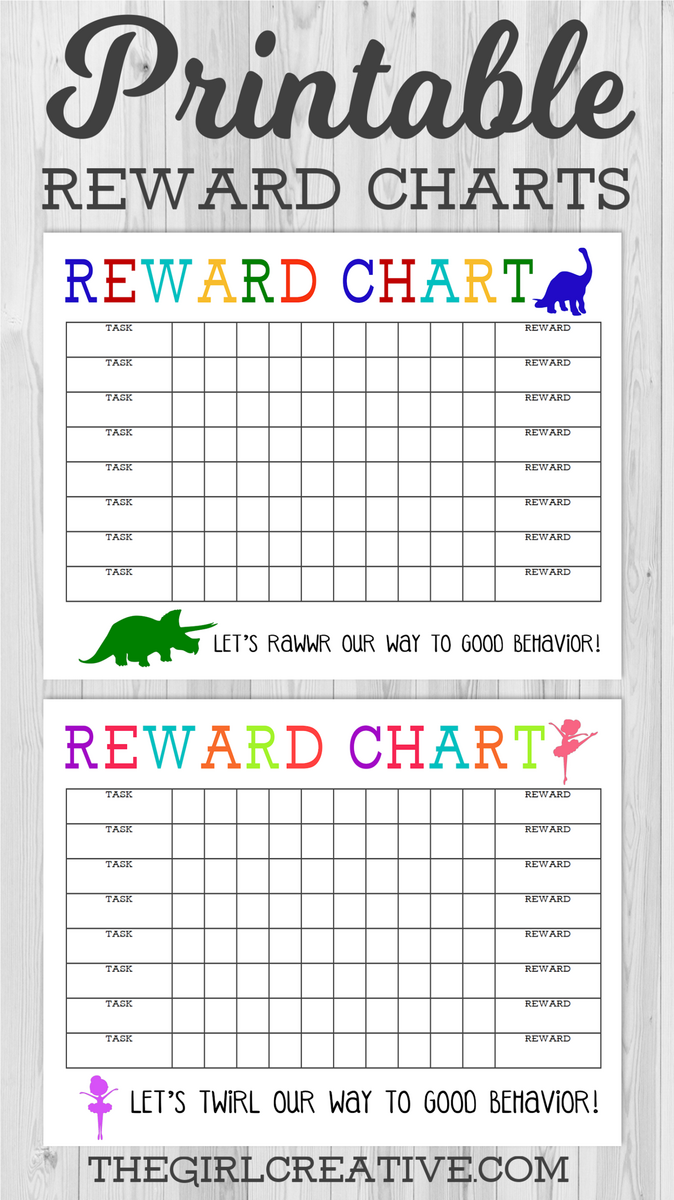 Reward Chart For Kids Free Printable Template Mosh