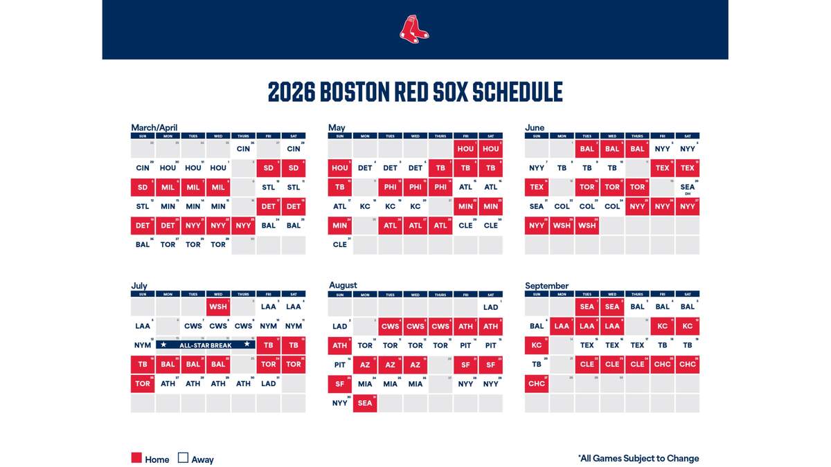 Printable Schedule Boston Red Sox Printable Schedule Boston Red Sox