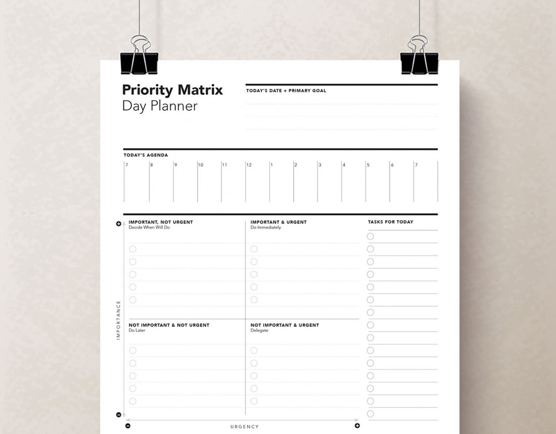 Priority Eisenhower Decision Matrix Rumble Design Store