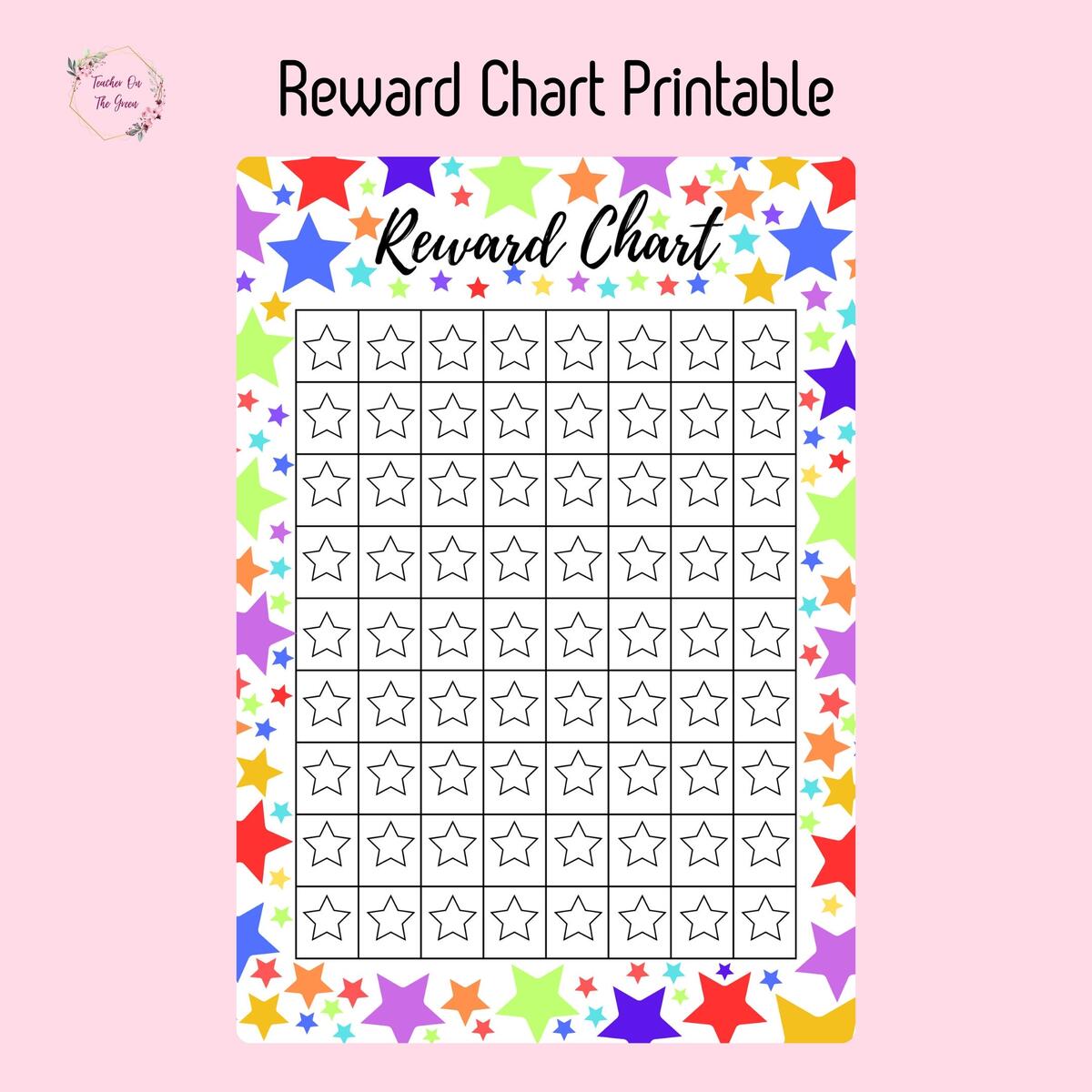 Reward Chart Star Reward Chart Printable Chart Etsy Free Star Charts EOTS
