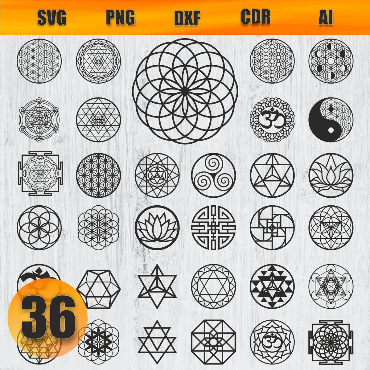 Printable Sacred Geometry Etsy