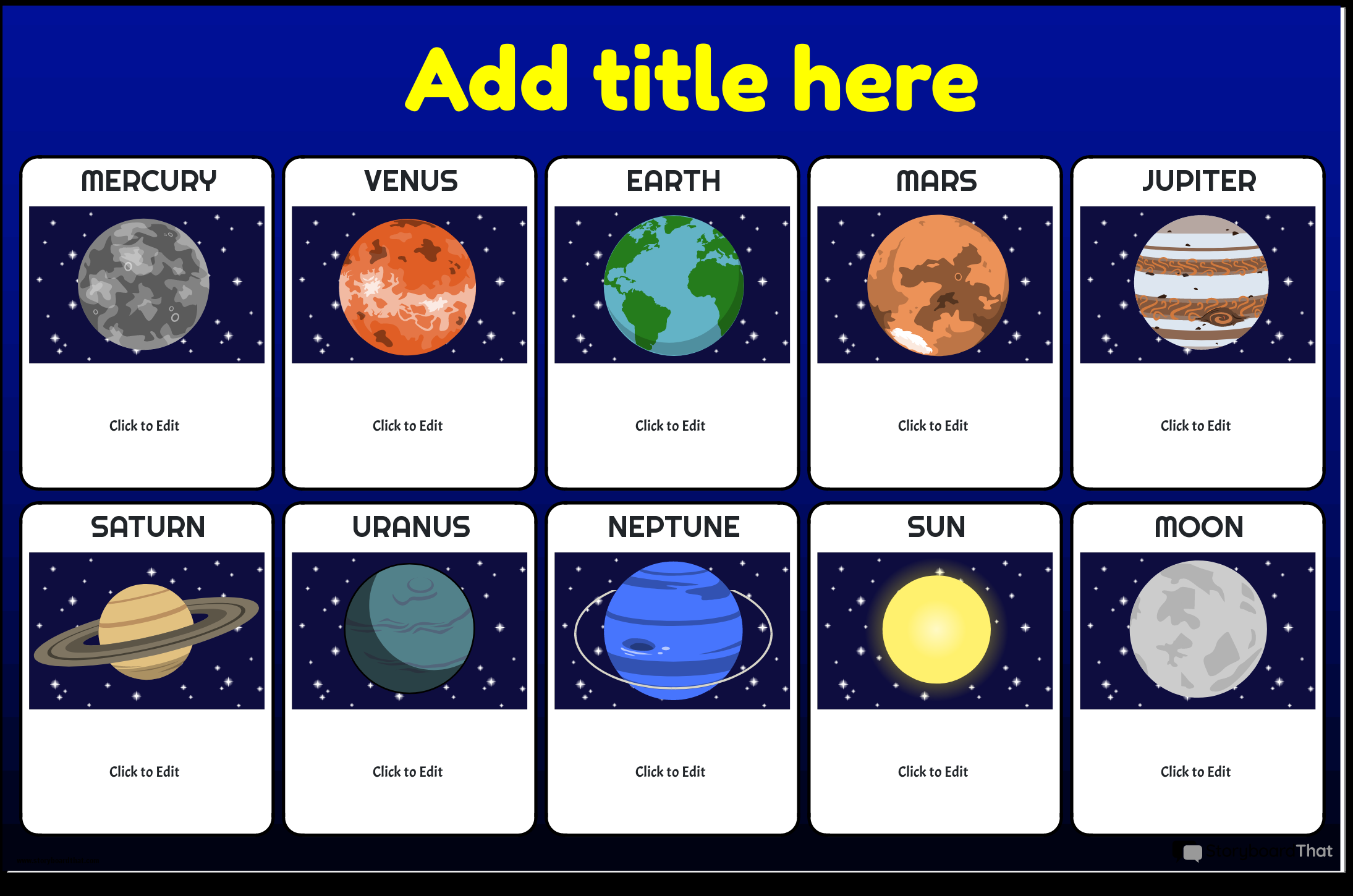 Free Printable Solar System Chart Template To Edit Online