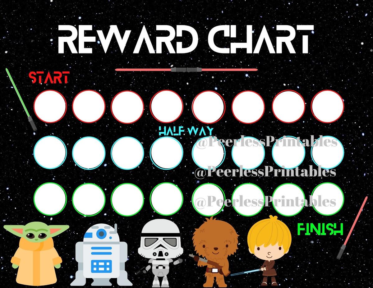 STAR WARS Reward Chart Sticker Chart Chore Chart Kids Chart Etsy STAR WARS Reward Chart Sticker Chart Chore Chart Kids Chart Etsy