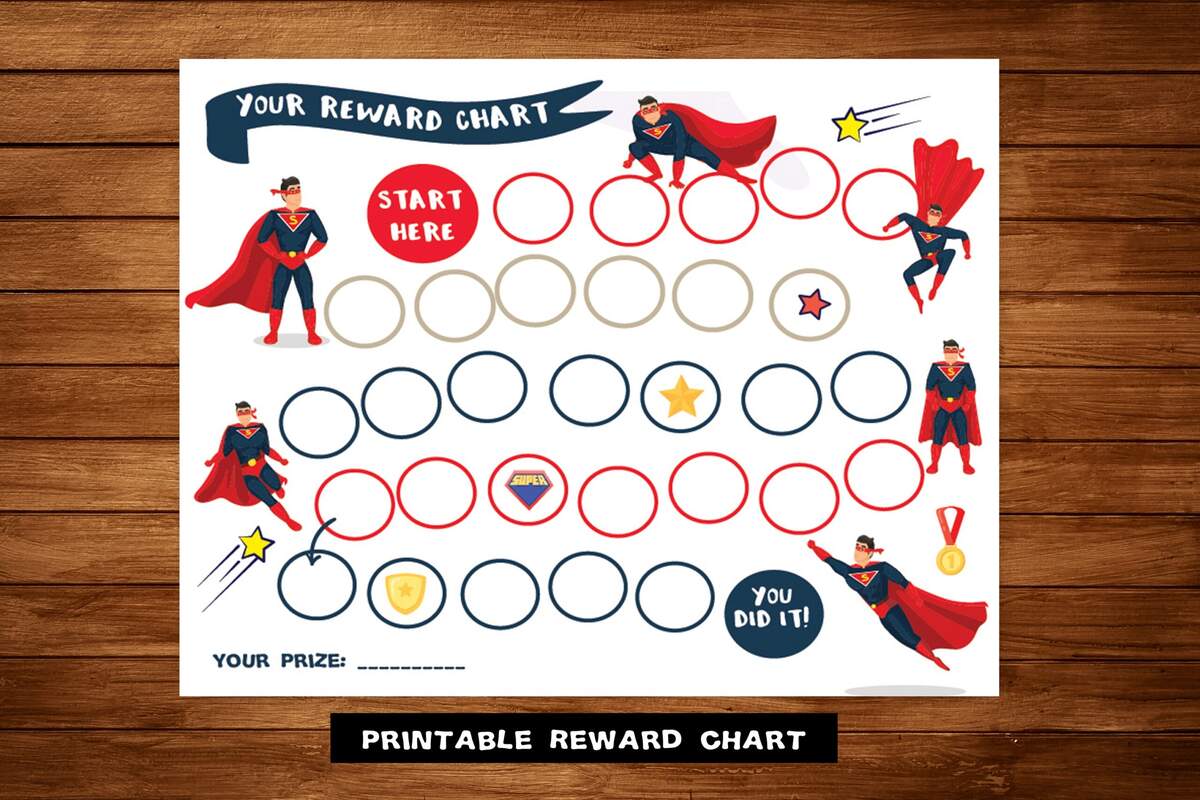Superhero Reward Chart Printable Sticker Chart PDF JPG Etsy Superhero Reward Chart Printable Sticker Chart PDF JPG Etsy
